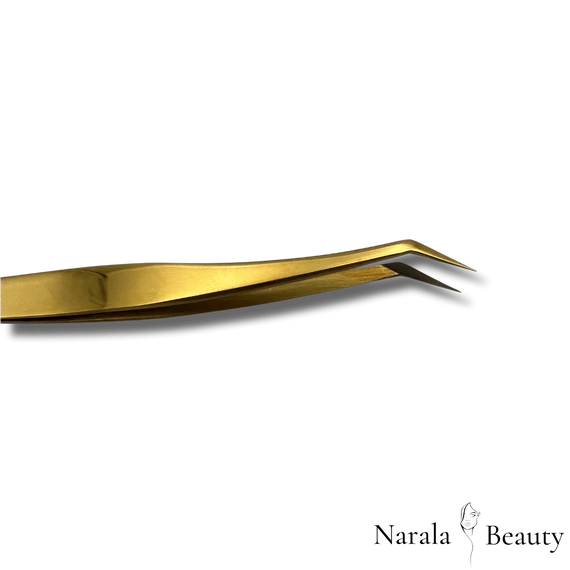 Narala Beauty GoldenTouch™ Műszempilla Hajlított Csipesz