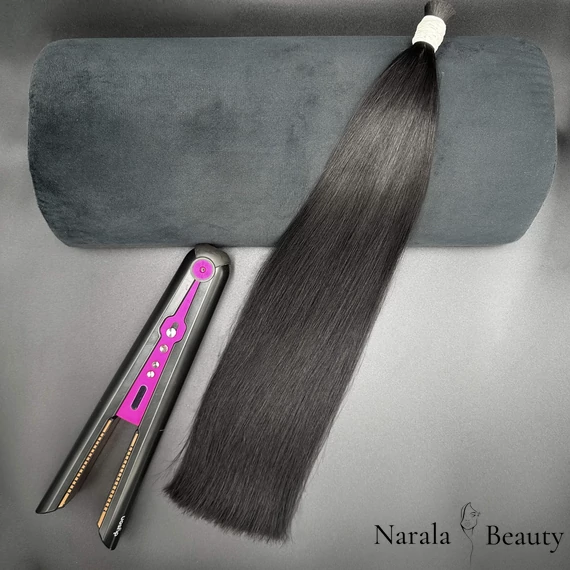 Narala Beauty RoyalTress™ Prémium Natúr Emberi Póthaj – 100g, Fekete – 50cm
